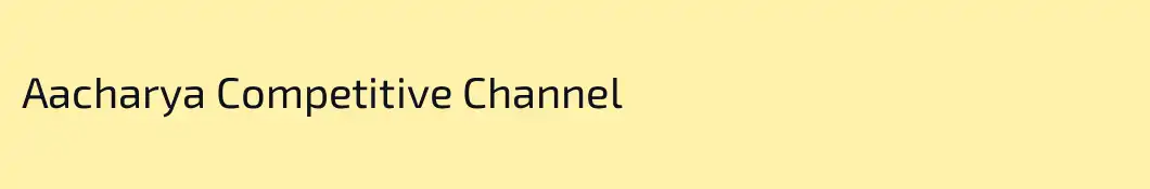 Aacharya Competitive Channel